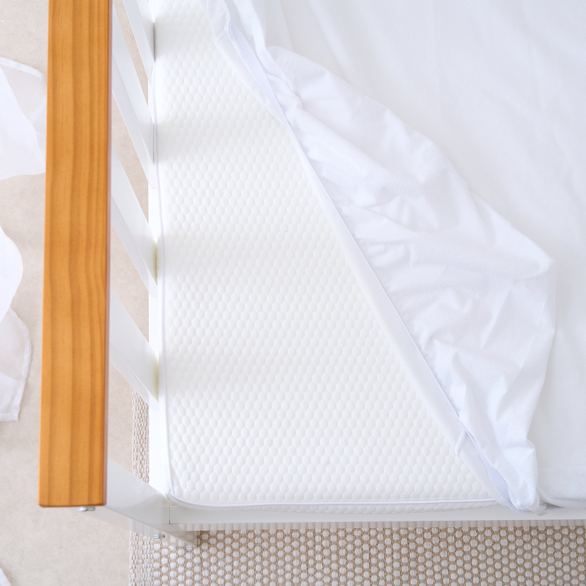 Waterproof Fitted Mattress Protector for Junior Single Bed - 190 x 90cm - The Tiny Bed Company™