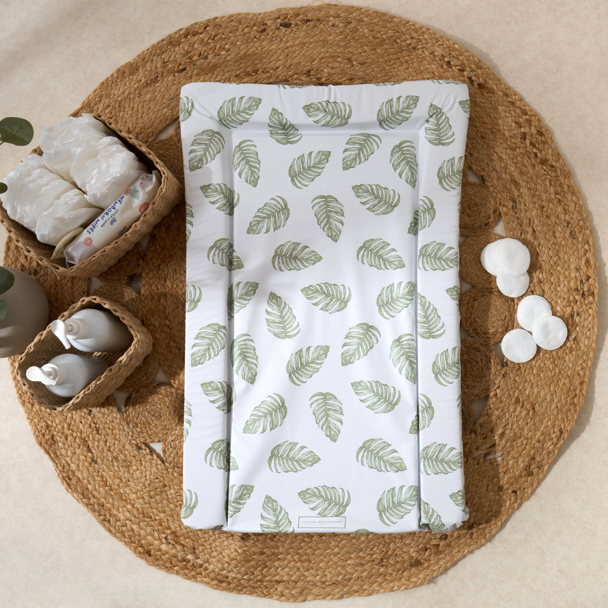 Baby Changing Mat Palm Bay - Lush Green - The Tiny Bed Company™