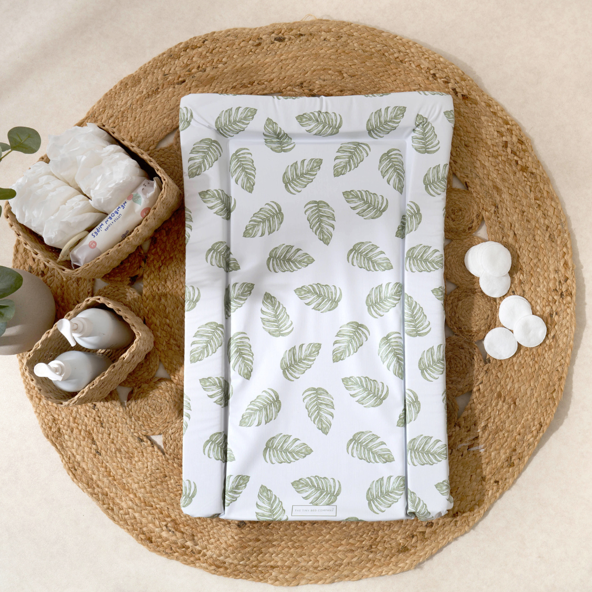 Baby Changing Mat Palm Bay - Lush Green - The Tiny Bed Company™