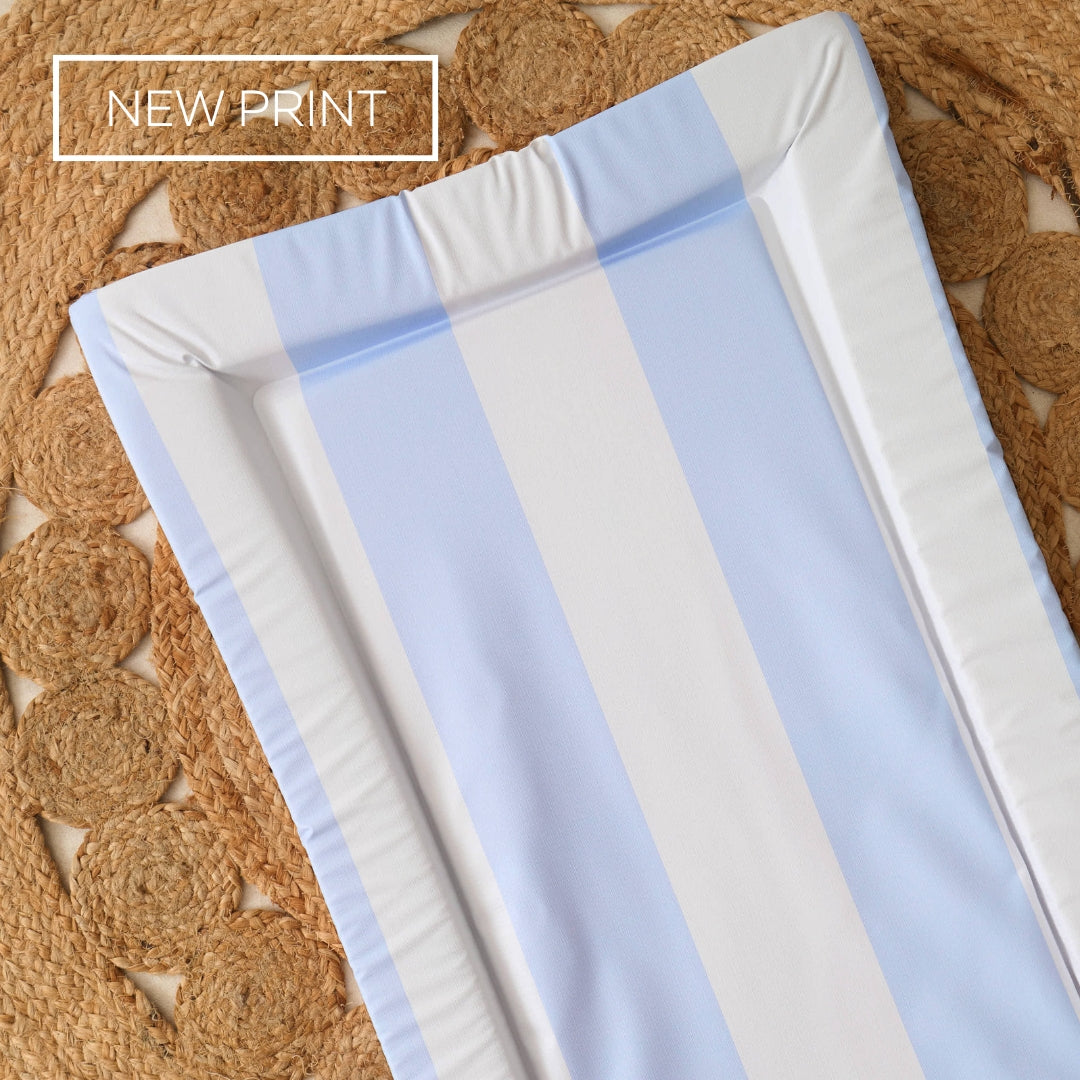 Baby Changing Mat Hamptons - Soft Blue - The Tiny Bed Company™