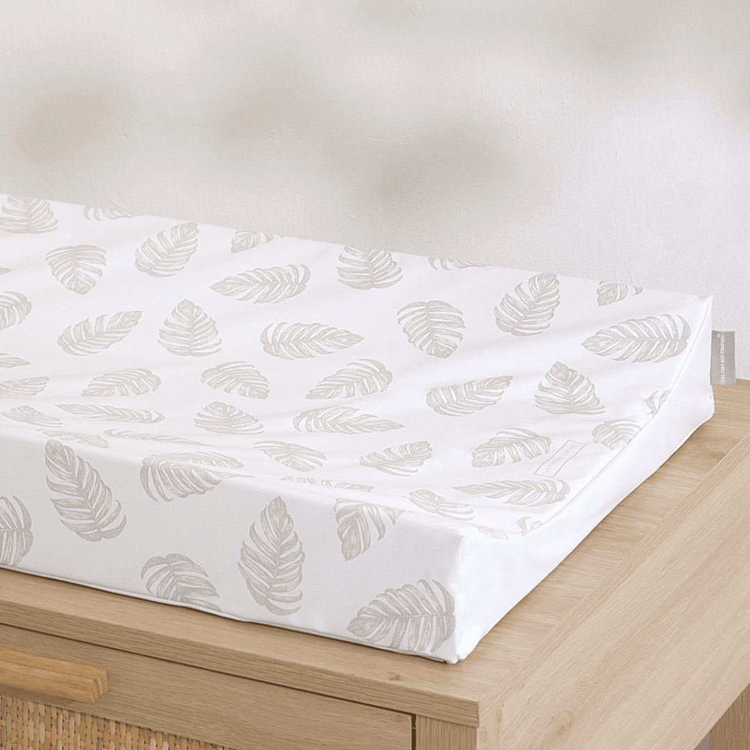 Anti-Roll Changing Mat - Palm Bay (Natural Stone) - The Tiny Bed Company™