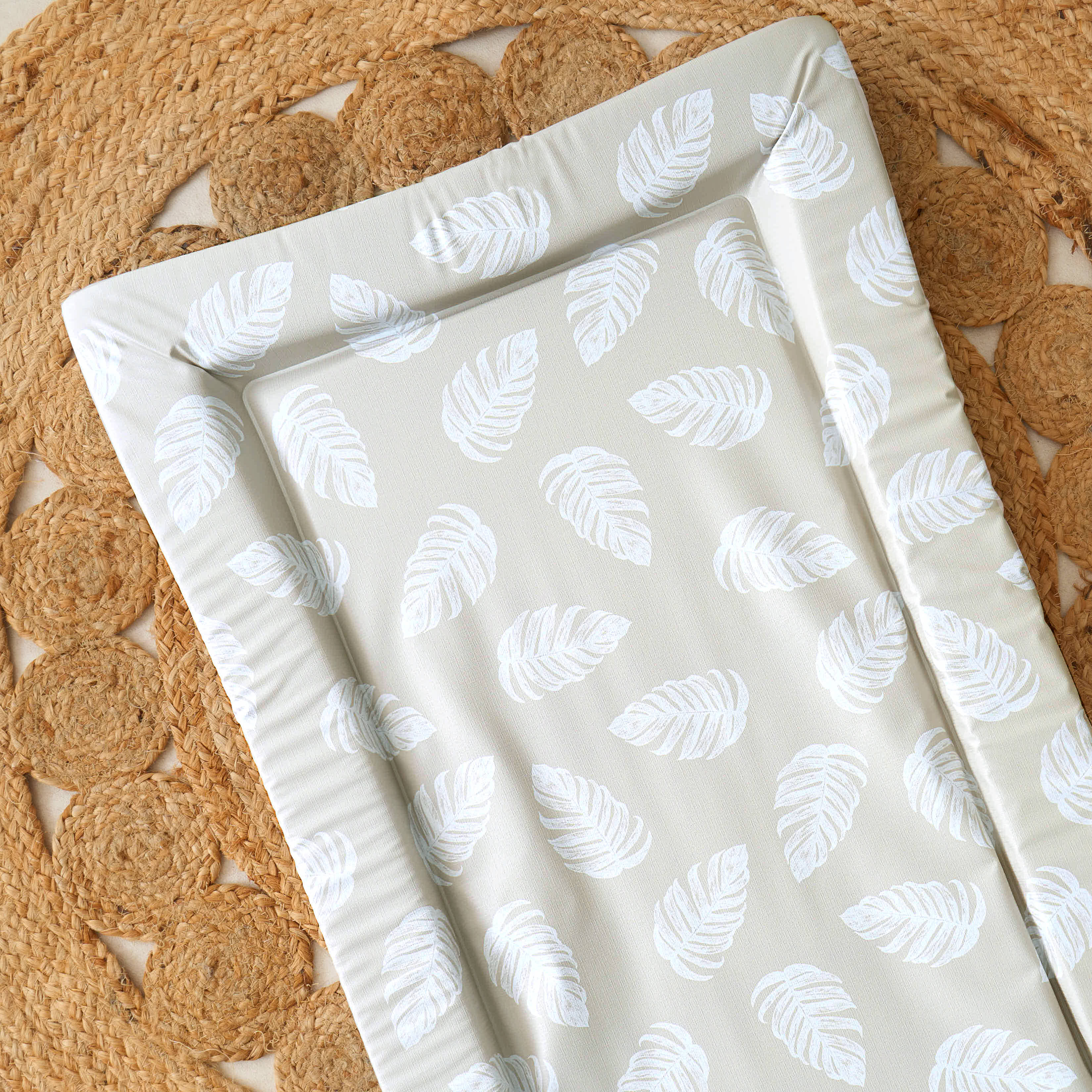 Baby Changing Mat Palm Bay - Greige - The Tiny Bed Company™