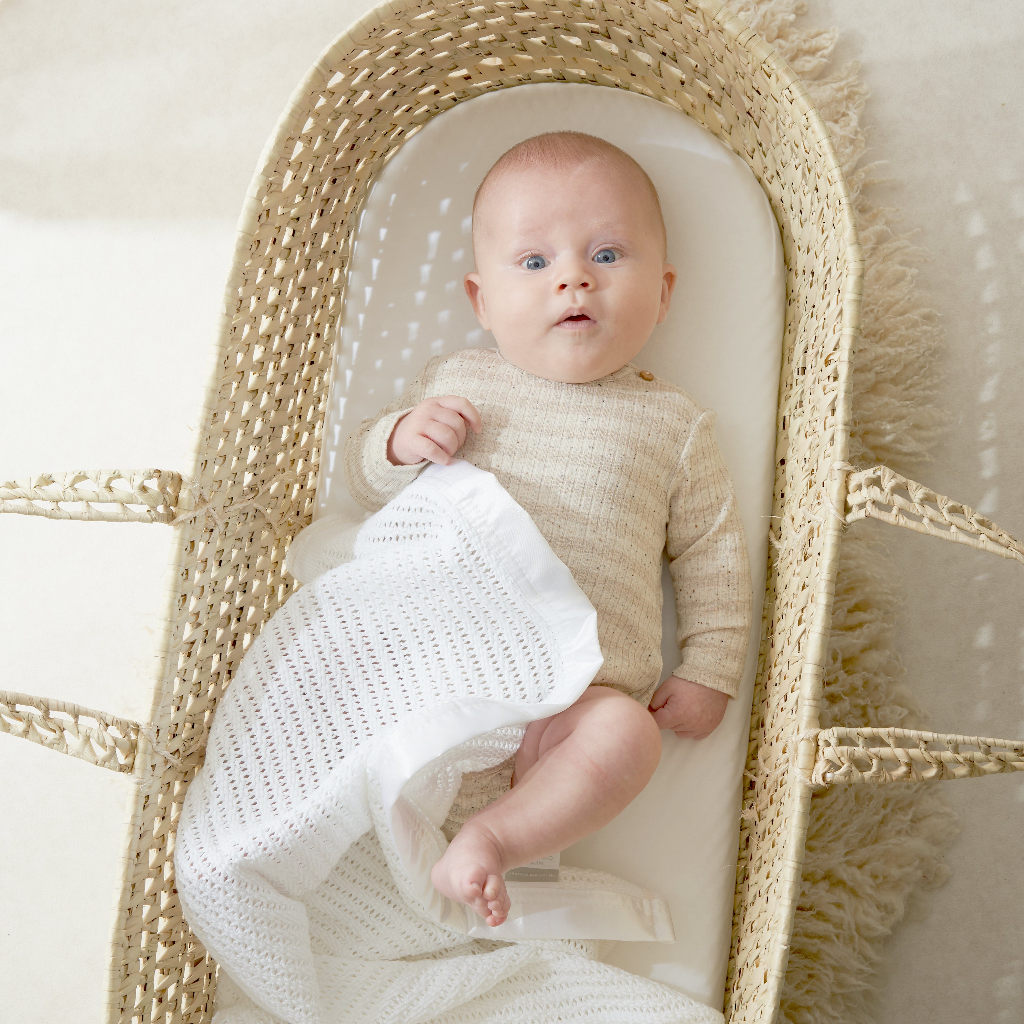 Tiny Dreamer Natural™ - Coconut Coir & 100% Wool Moses Basket Mattress - 74 x 28cm - The Tiny Bed Company™