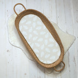 Basket Changing Mat - Palm Bay (Greige) - The Tiny Bed Company™