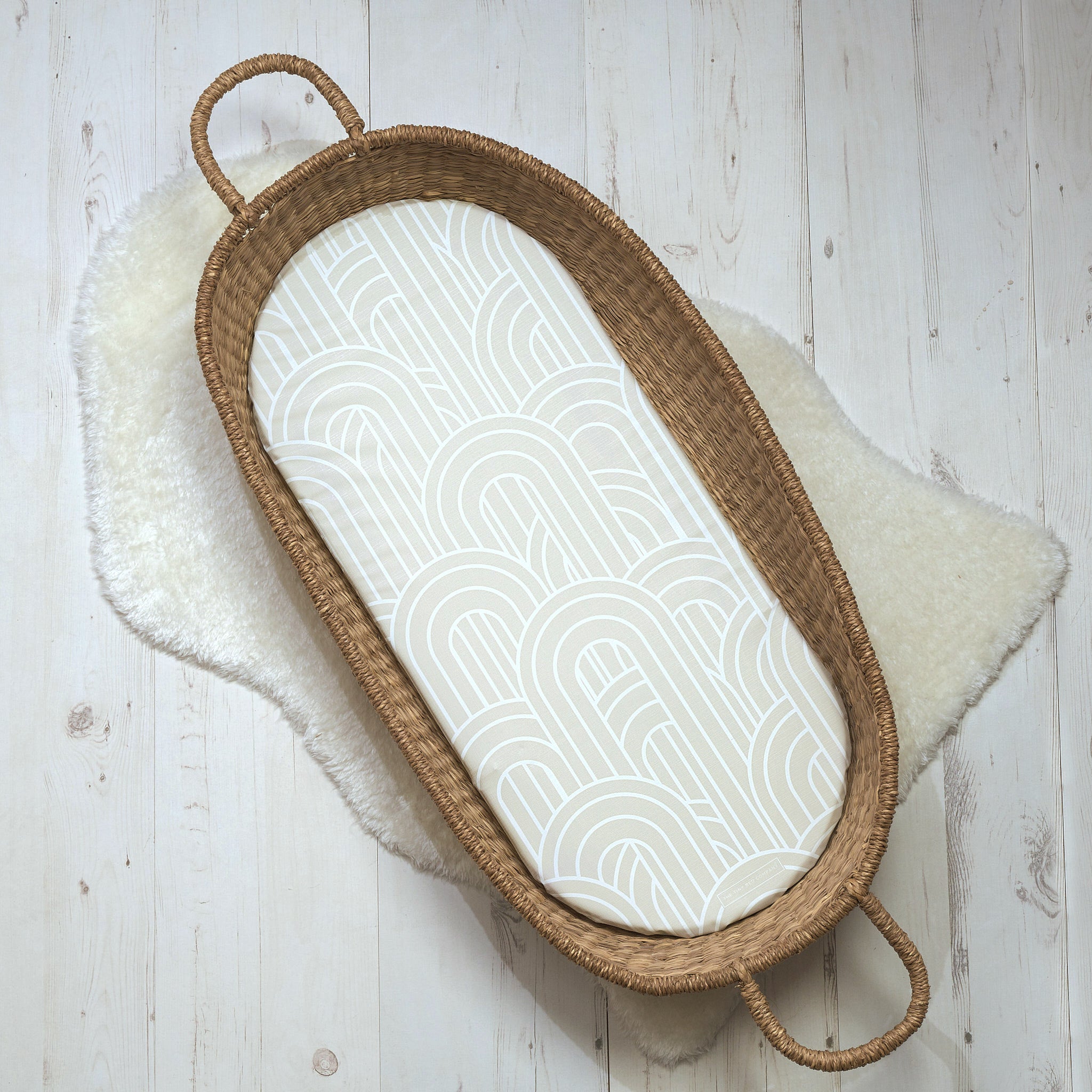 Basket Changing Mat - Melbourne (Greige) - The Tiny Bed Company™