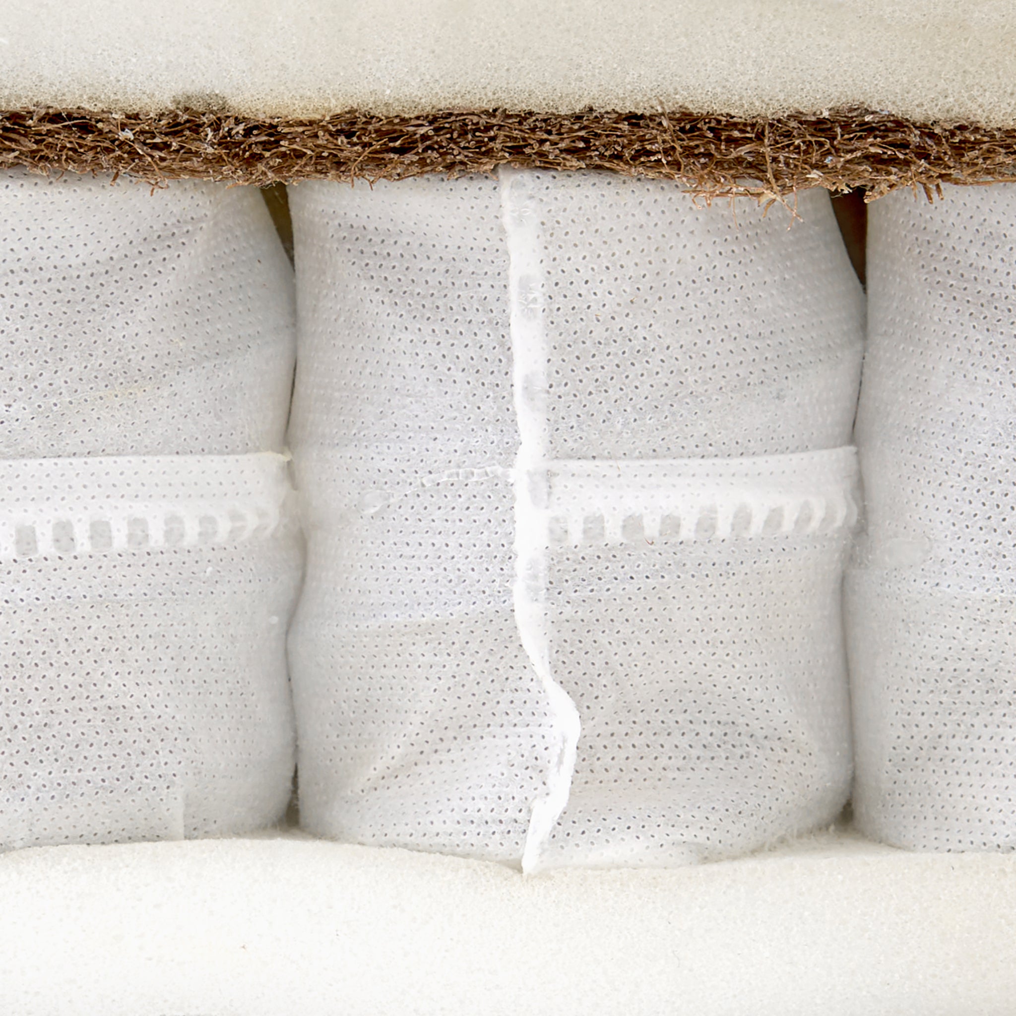 Tiny Dreamer Deluxe™ - Coconut Coir & Pocket Sprung Cot Mattress to fit SnüzKot (117 x 68cm) - The Tiny Bed Company™