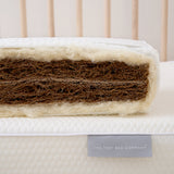 Tiny Dreamer Natural™ - Organic Coconut & 100% Wool Cot Mattress To Fit SnüzKot (117 x 68cm) - The Tiny Bed Company™