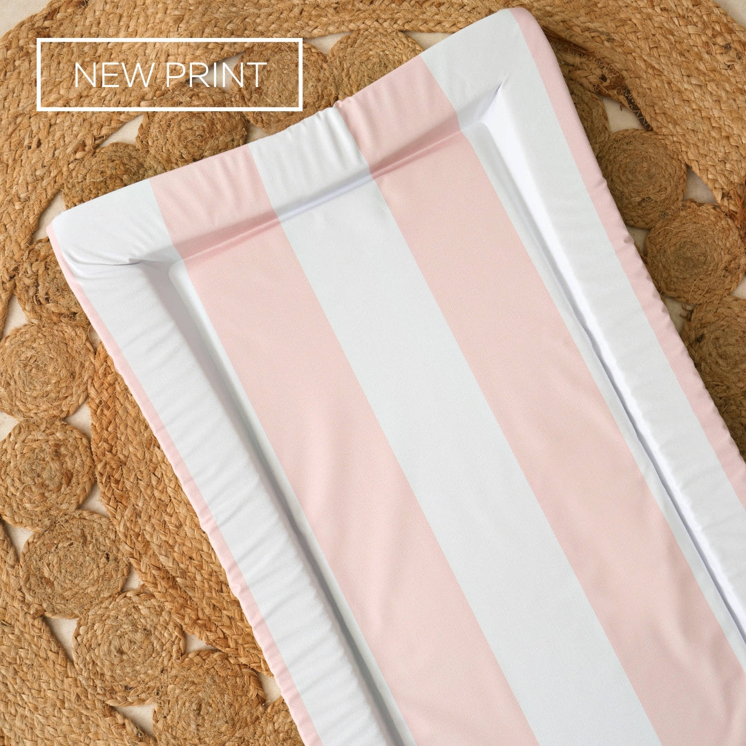 Baby Changing Mat Hamptons - Soft Pink - The Tiny Bed Company™