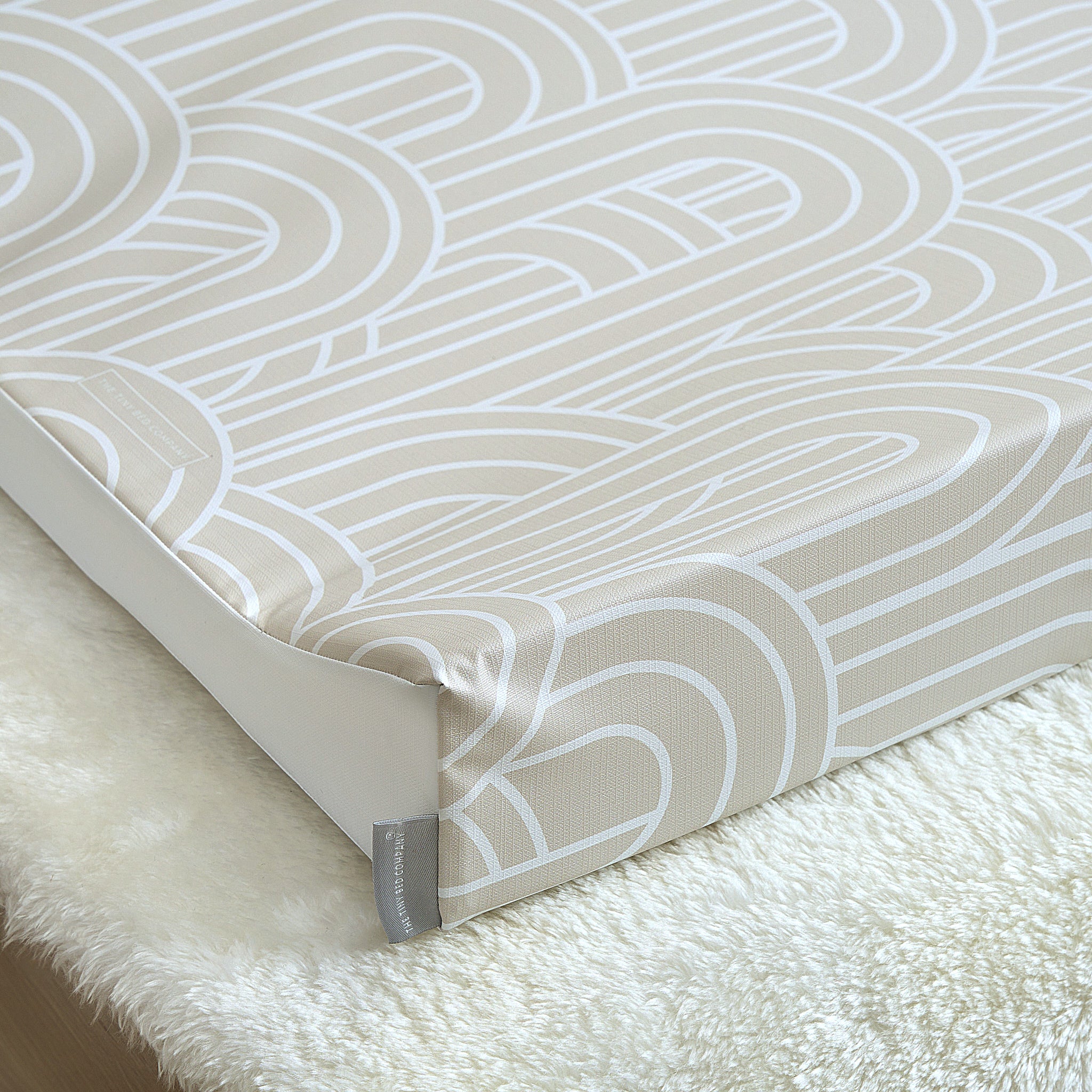 Anti-Roll Changing Mat - Melbourne (Greige) - The Tiny Bed Company™