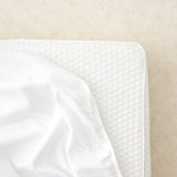 Premium Quality Certified Organic 100% Cotton Fitted Sheet For Travel Cot Mattress 104 x 74cm - The Tiny Bed Company™