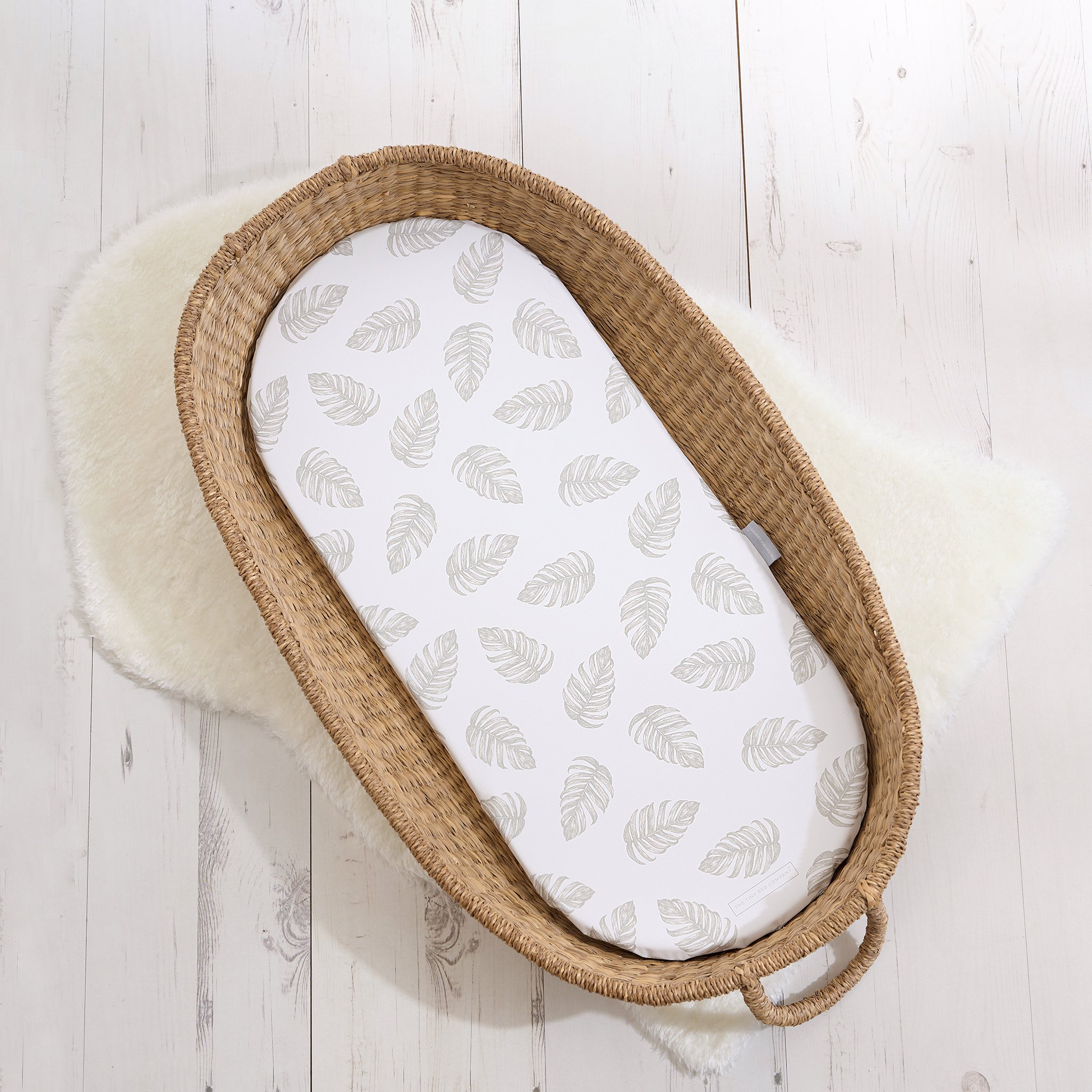 Basket Changing Mat - Palm Bay (Natural Stone) - The Tiny Bed Company™