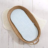 Basket Changing Mat - Melbourne (Ocean Blue) - The Tiny Bed Company™