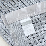 Luxury 100% Organic Satin Edged Baby Blanket - Medium (Grey & Grey) - The Tiny Bed Company™